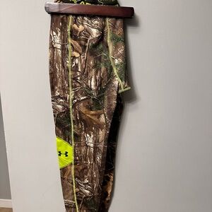 Under Armour Neon Green and Camouflage Leggings